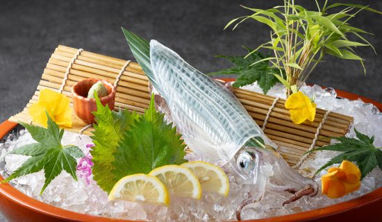 ▼Squid production| Dinner buffet