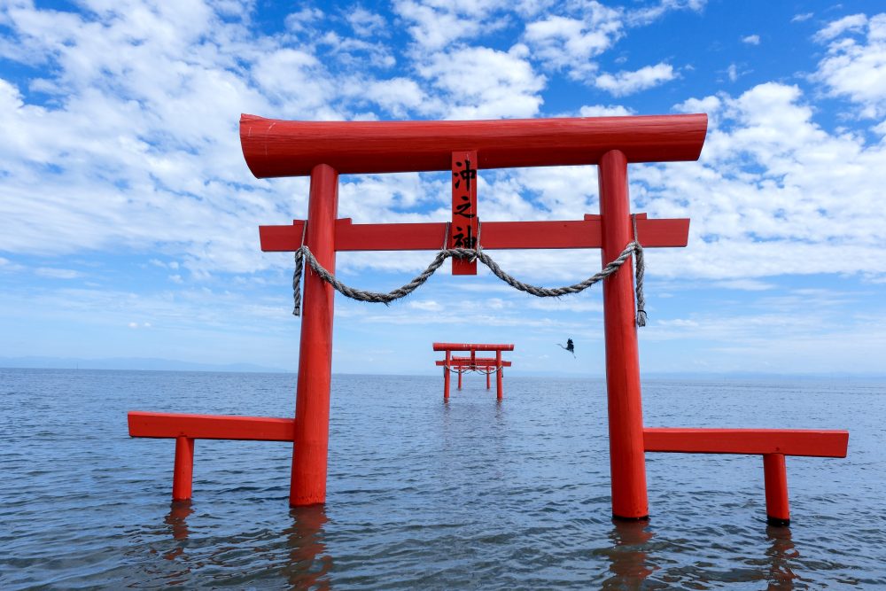 Underwater Torii of Daio-jinja Shrine