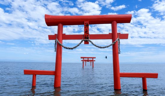 大魚神社の海中鳥居